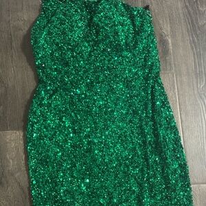 Emerald Green Sequin Dress